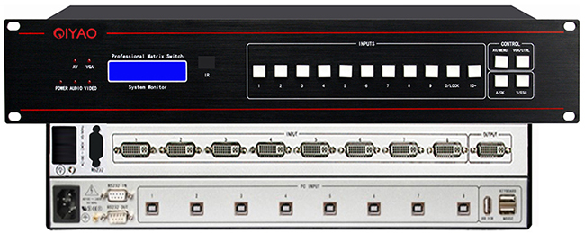 8進(jìn)1出DVI+USB KVM切換器